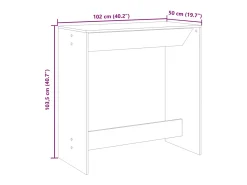 Mesa alta bar madera ingeniería roble artisian 102x50x103,5 cm