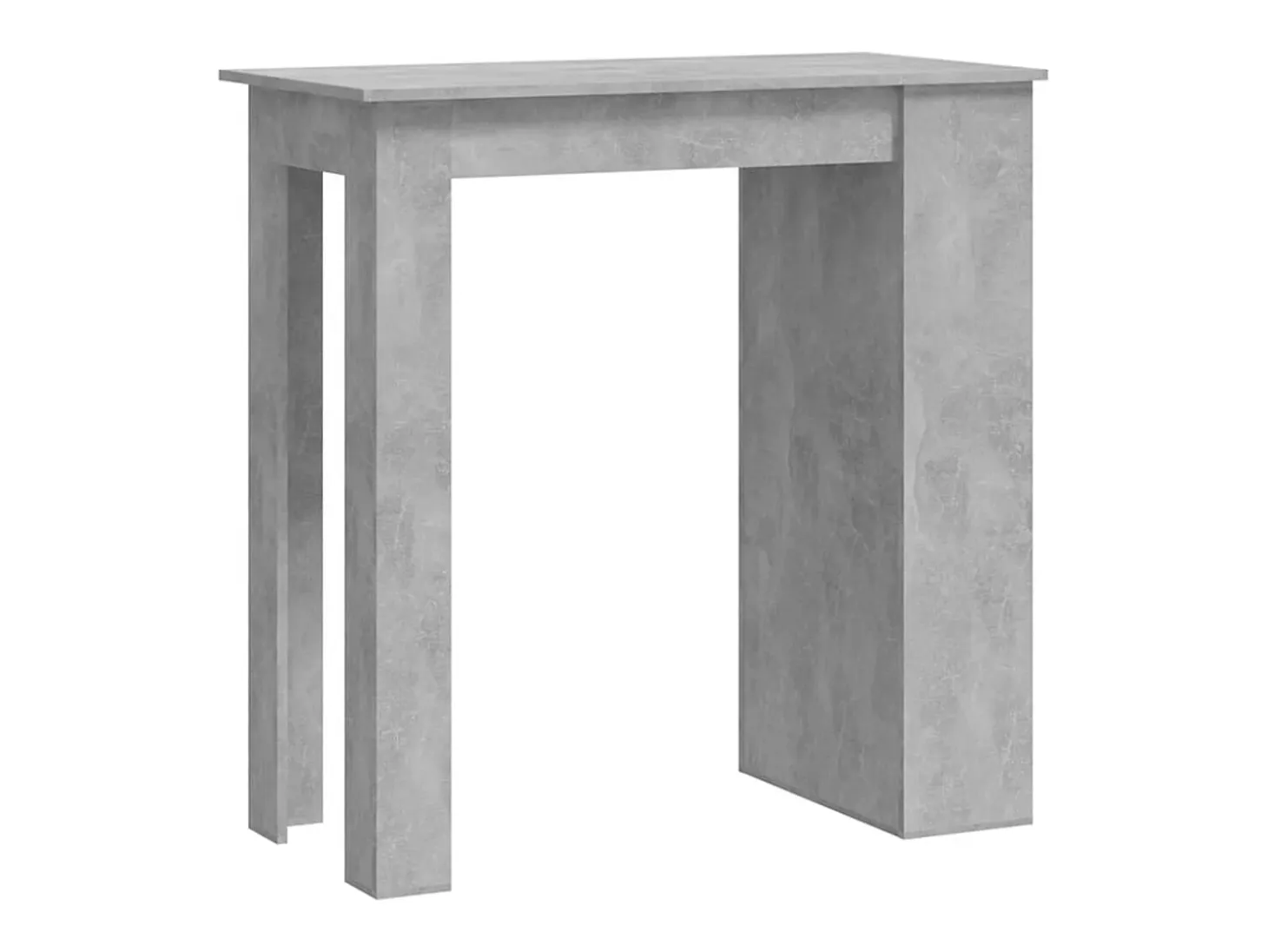 Mesa alta con estante almacenaje gris hormigón 102x50x103,5 cm