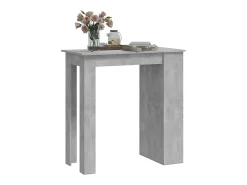 Mesa alta con estante almacenaje gris hormigón 102x50x103,5 cm ES672856