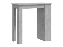 Mesa alta con estante almacenaje gris hormigón 102x50x103,5 cm ES672856
