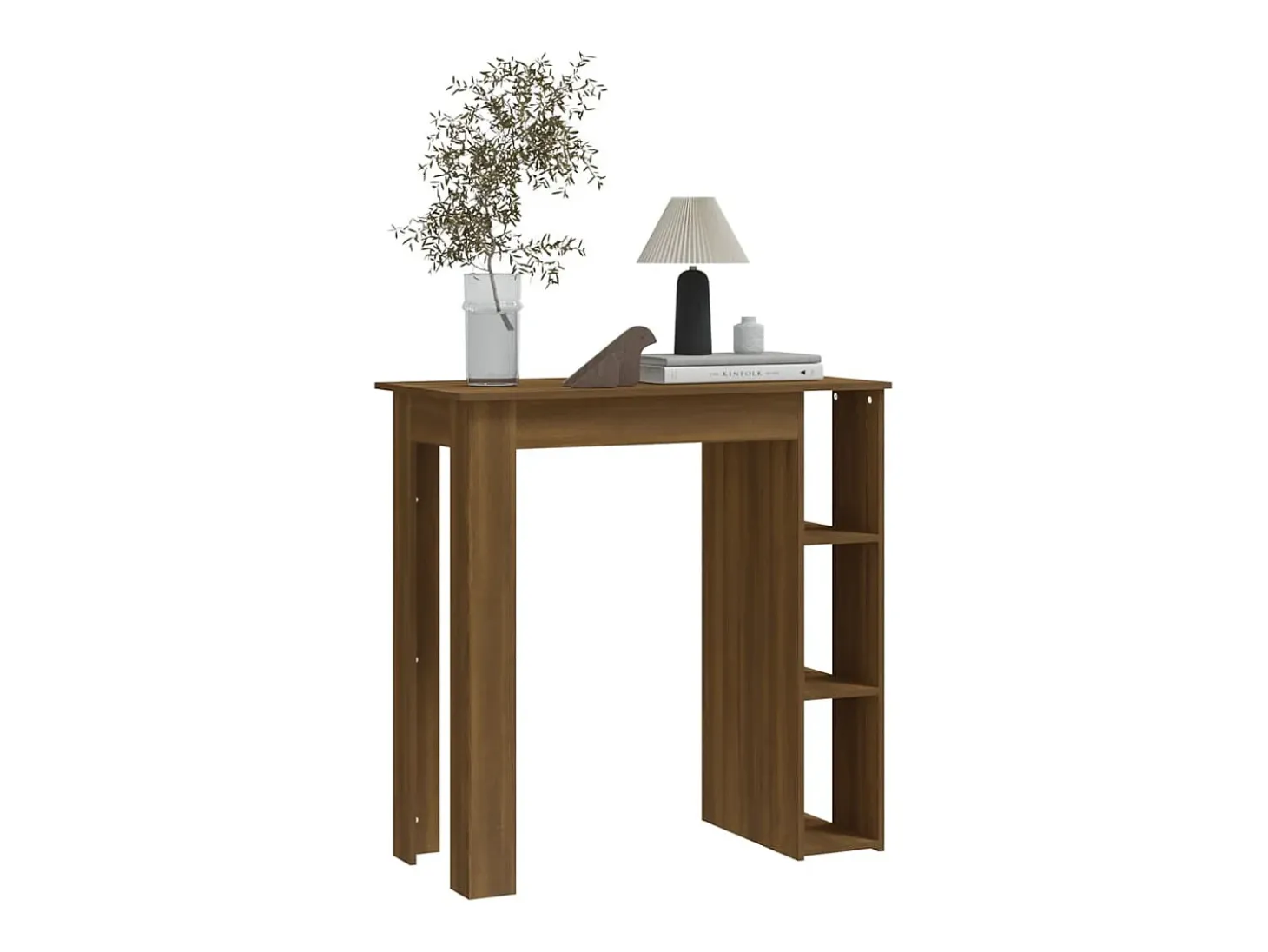 Mesa alta con estante marrón roble 102x50x103,5 cm ES874438