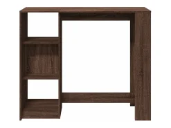 Mesa alta con estante marrón roble 124x46x103,5 cm