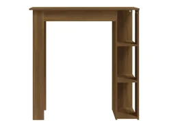 Mesa alta con estante marrón roble 102x50x103,5 cm