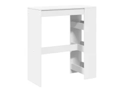 Mesa alta con estantes madera ingeniería 90x40x103,5 cm