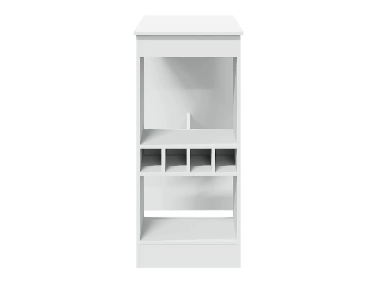 Mesa alta con estantes madera ingeniería 90x47,5x103,5 cm