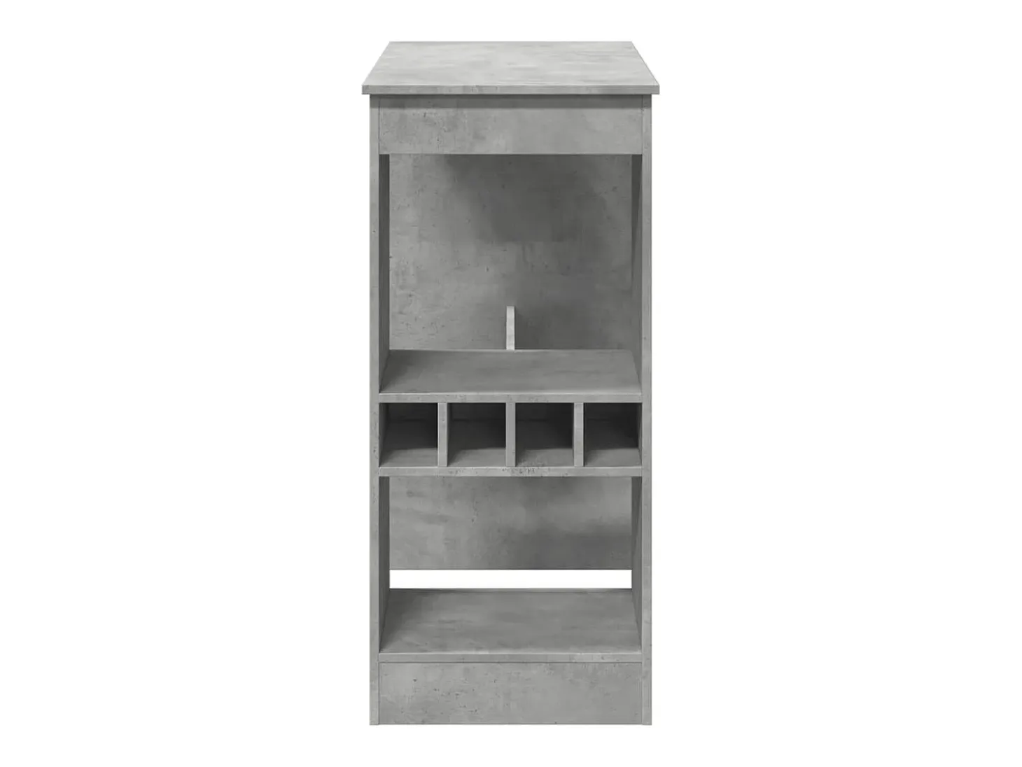 Mesa alta con estantes madera gris hormigón 90x47,5x103,5 cm