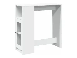 Mesa alta con estantes madera ingeniería 101x40x103,5 cm