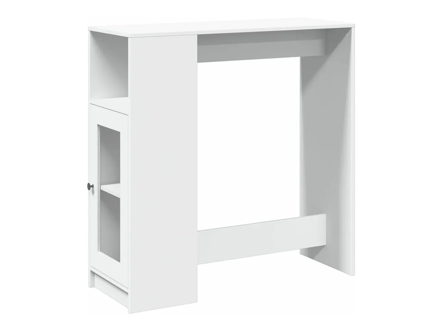 Mesa alta con estantes madera ingeniería 101x40x103,5 cm