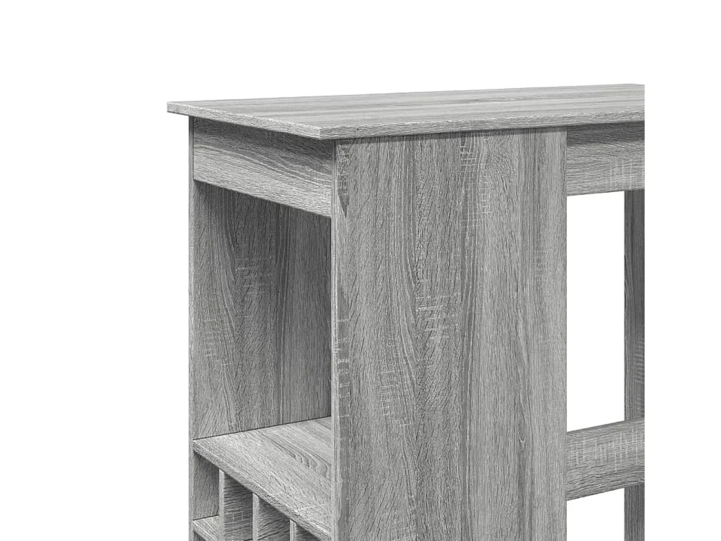 Mesa alta con estantes madera gris Sonoma 90x47,5x103,5 cm