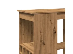 Mesa alta con estantes madera roble artisian 90x47,5x103,5 cm