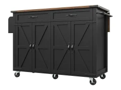 Mesa alta con tablero de espejo jaspeado, diseño moderno, MDF, color negro, patas de metal (100 x 90 x 90 cm)