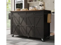Mesa alta con tablero de espejo jaspeado, diseño moderno, MDF, color negro, patas de metal (100 x 90 x 90 cm)