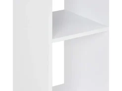 Mesa alta de bar blanco y gris hormigón 60x60x110 cm ES950254