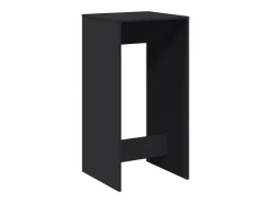 Mesa alta de bar madera de ingeniería negra 51x50x103,5 cm