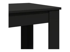 Mesa alta de bar madera de ingeniería negra 51x50x103,5 cm