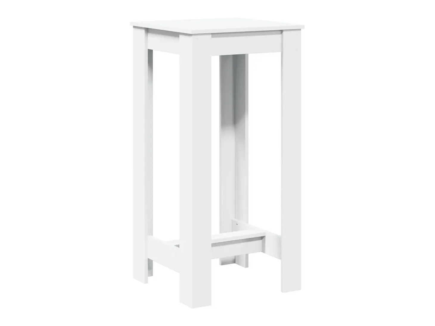 Mesa alta de bar madera de ingeniería blanca 51x50x103,5 cm