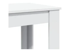 Mesa alta de bar madera de ingeniería blanca 51x50x103,5 cm