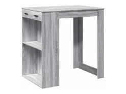 Mesa alta de bar madera ingeniería gris Sonoma 102x70x103,5 cm