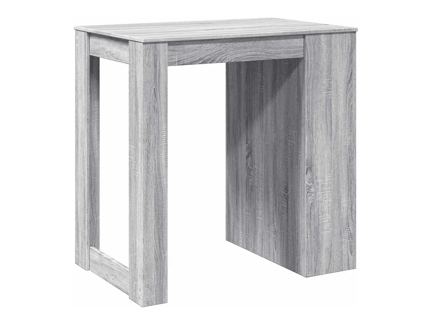 Mesa alta de bar madera ingeniería gris Sonoma 102x70x103,5 cm