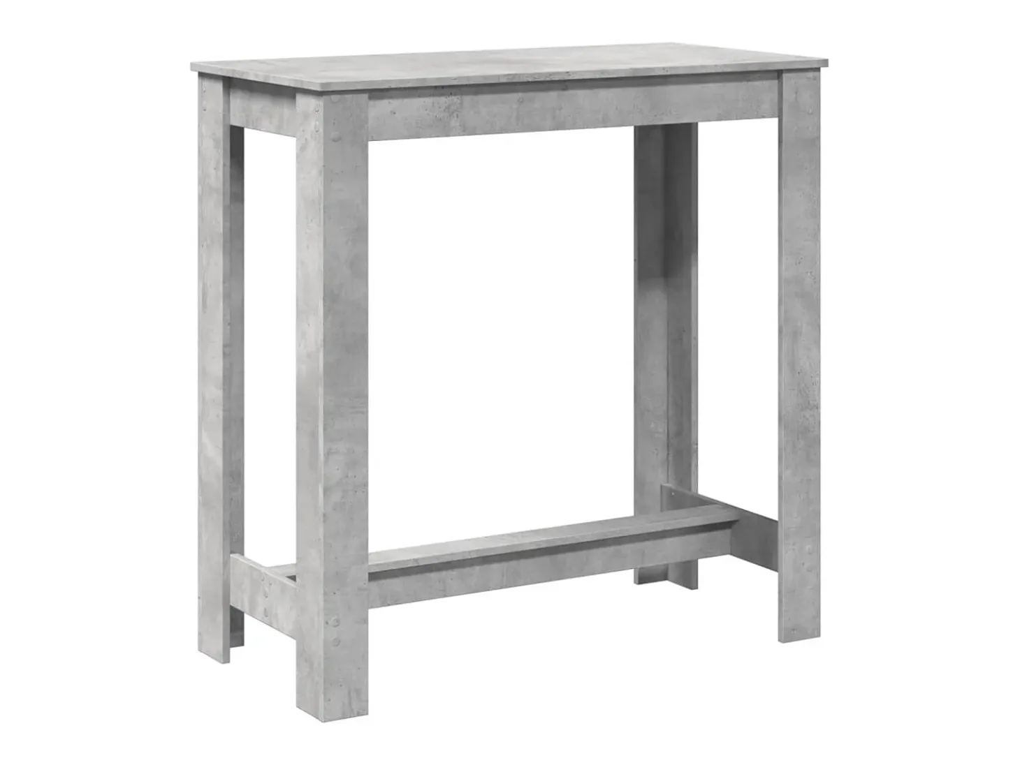 Mesa alta de bar madera ingeniería gris hormigón 102x50x103,5cm