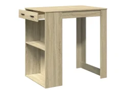 Mesa alta de bar madera ingeniería roble Sonoma 102x70x103,5 cm
