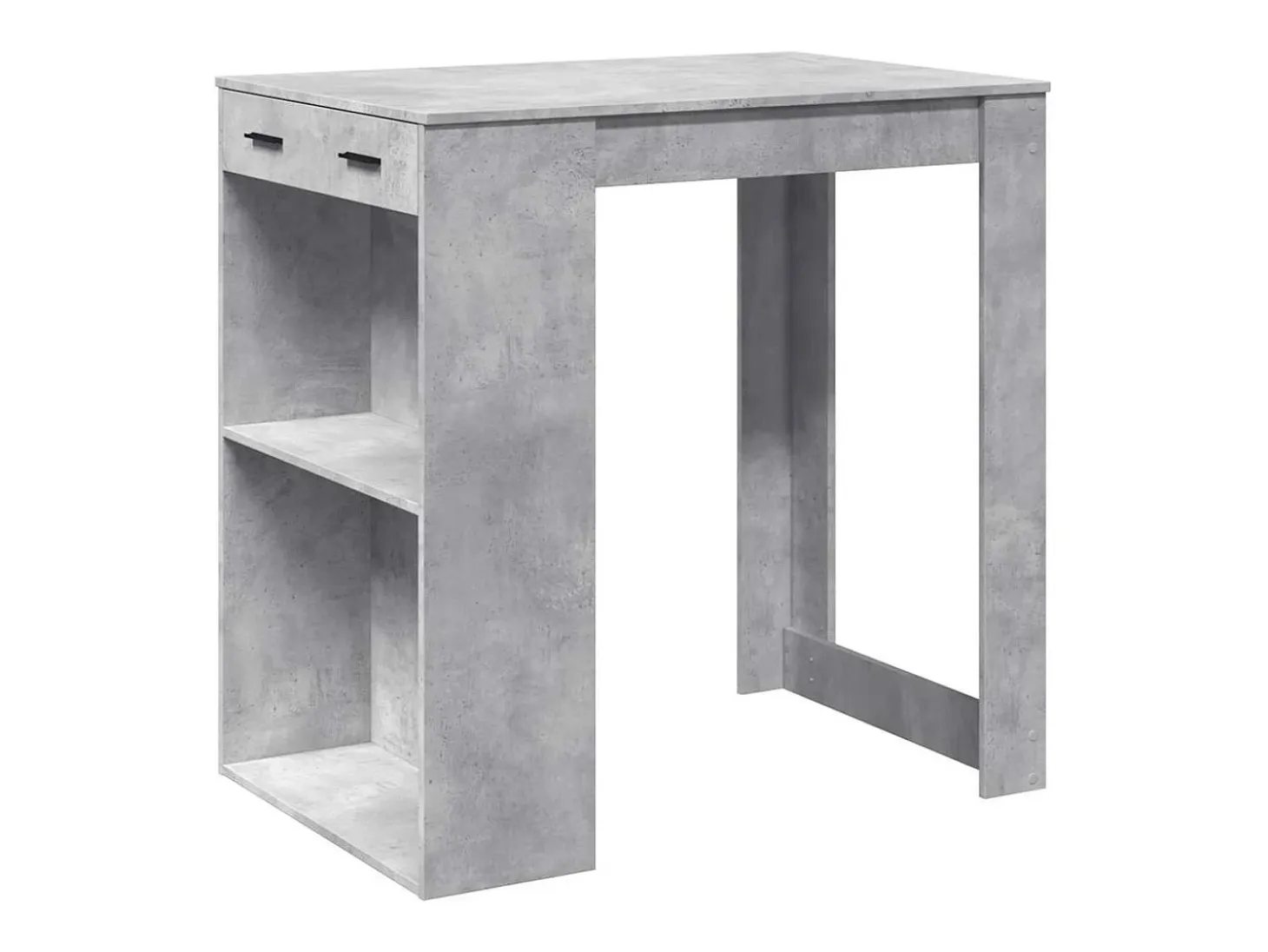 Mesa alta de bar madera ingeniería gris hormigón 102x70x103,5cm