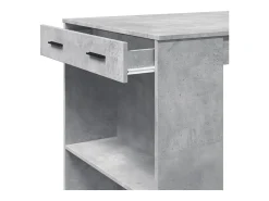 Mesa alta de bar madera ingeniería gris hormigón 102x70x103,5cm