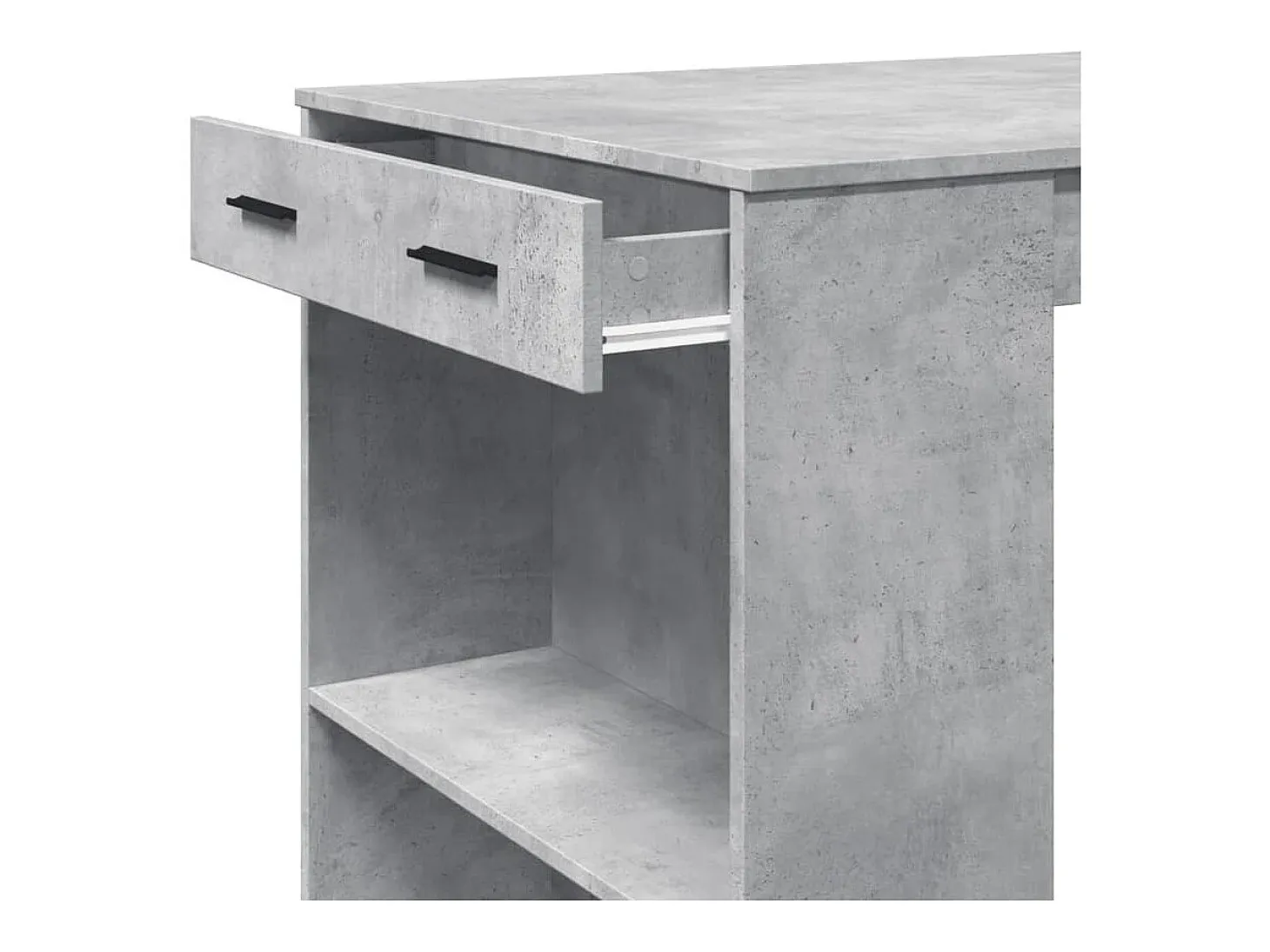 Mesa alta de bar madera ingeniería gris hormigón 102x70x103,5cm