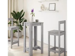 Mesa alta de bar madera ingeniería gris Sonoma 51x50x103,5 cm