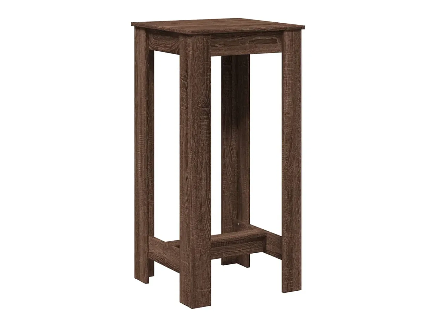 Mesa alta de bar madera ingeniería marrón roble 51x50x103,5 cm