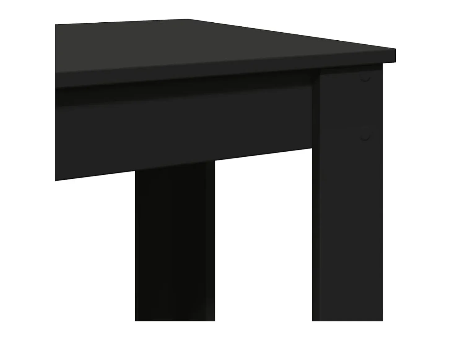 Mesa alta de bar madera ingeniería negra 102x50x103,5 cm