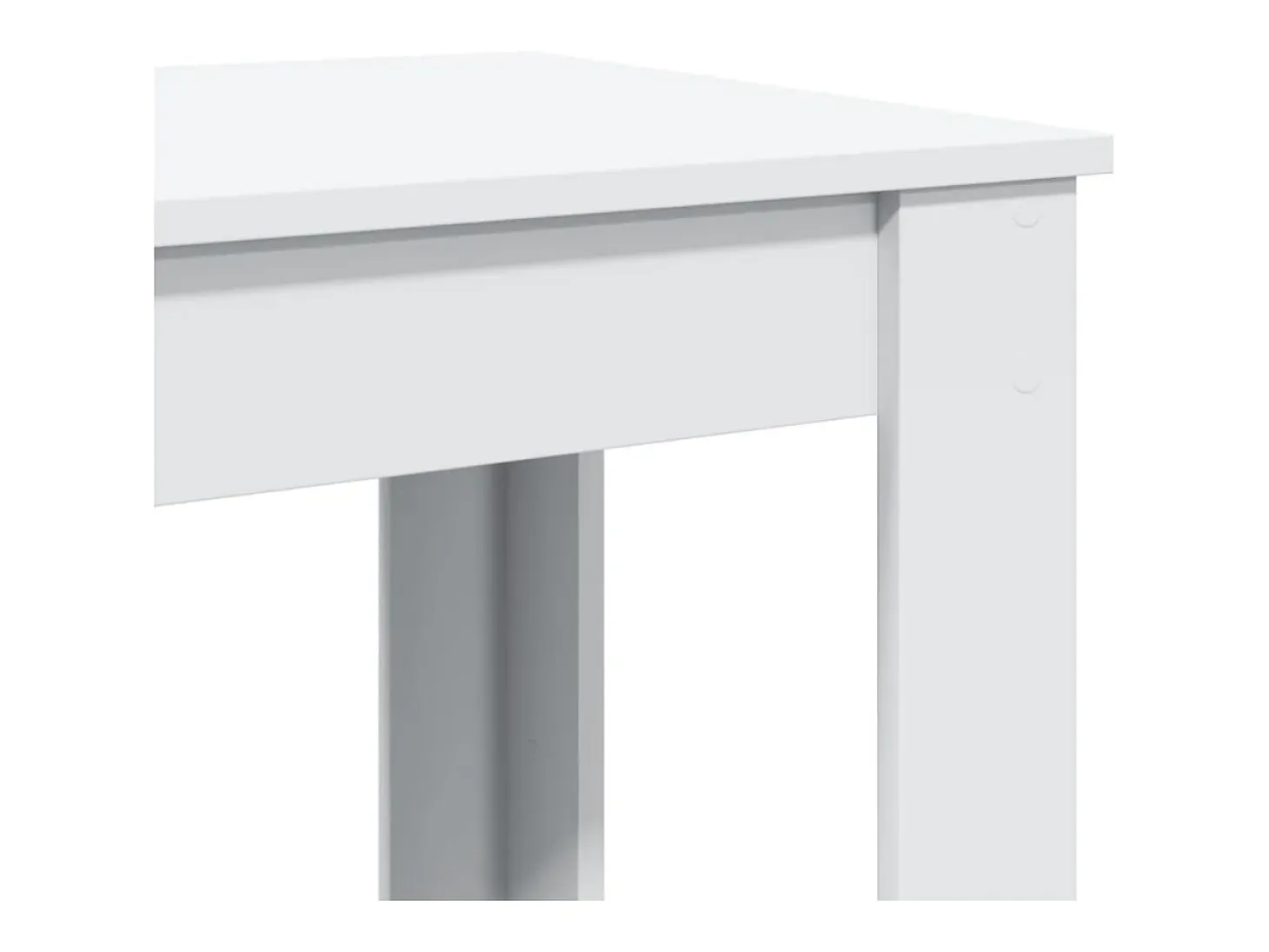 Mesa alta de bar madera ingeniería blanca 102x50x103,5 cm