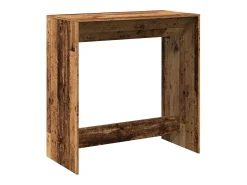 Mesa alta de bar madera ingeniería envejecida 102x50x103,5 cm