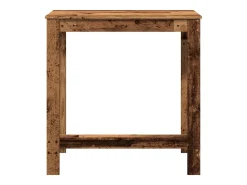 Mesa alta de bar madera ingeniería envejecida 102x50x103,5 cm