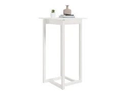 Mesa alta de bar madera maciza de pino blanco 60x60x110 cm ES574082