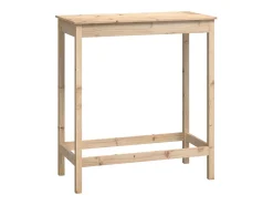 Mesa alta de bar madera maciza de pino 100x50x110 cm
