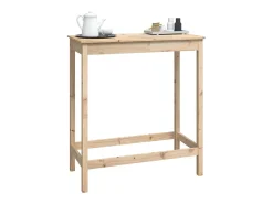 Mesa alta de bar madera maciza de pino 100x50x110 cm