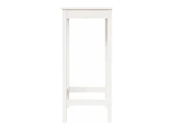 Mesa alta de bar madera maciza de pino blanco 50x50x110 cm