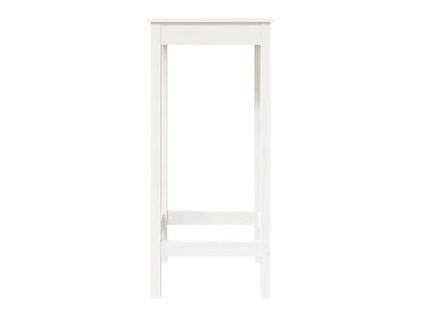 Mesa alta de bar madera maciza de pino blanco 50x50x110 cm
