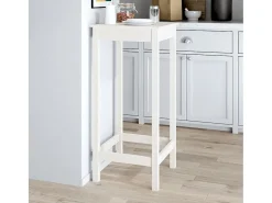 Mesa alta de bar madera maciza de pino blanco 50x50x110 cm