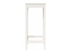 Mesa alta de bar madera maciza de pino blanco 50x50x110 cm