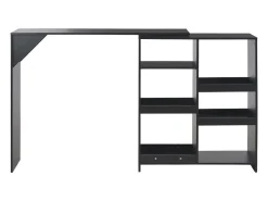 Mesa alta de bar/bistró con estante extraíble negra 138 cm 0902049