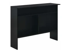 Mesa alta de cocina con 2 encimeras negra 130x40x120 cm