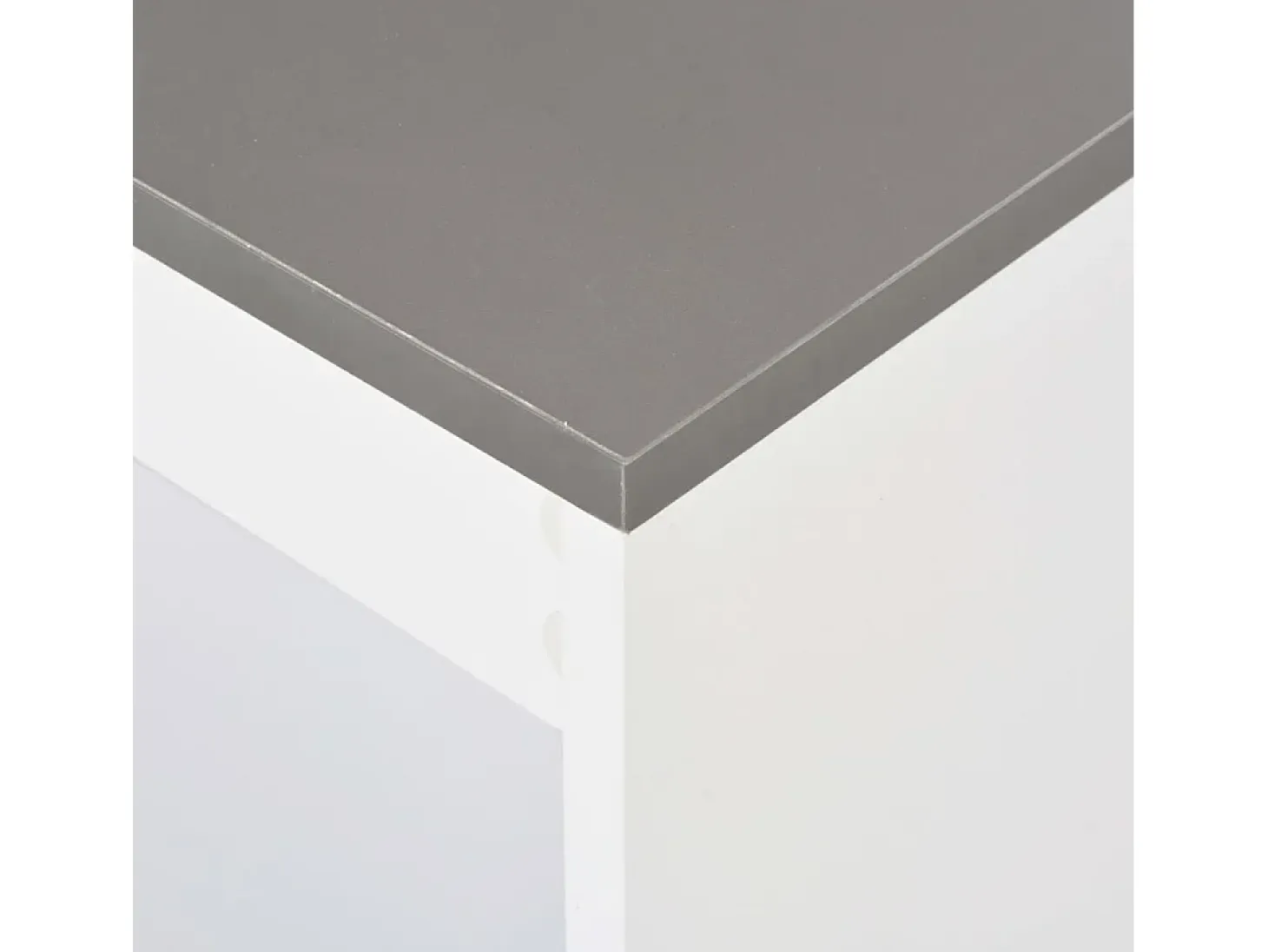 Mesa alta de cocina con estantería blanca 110x50x103 cm ES251939