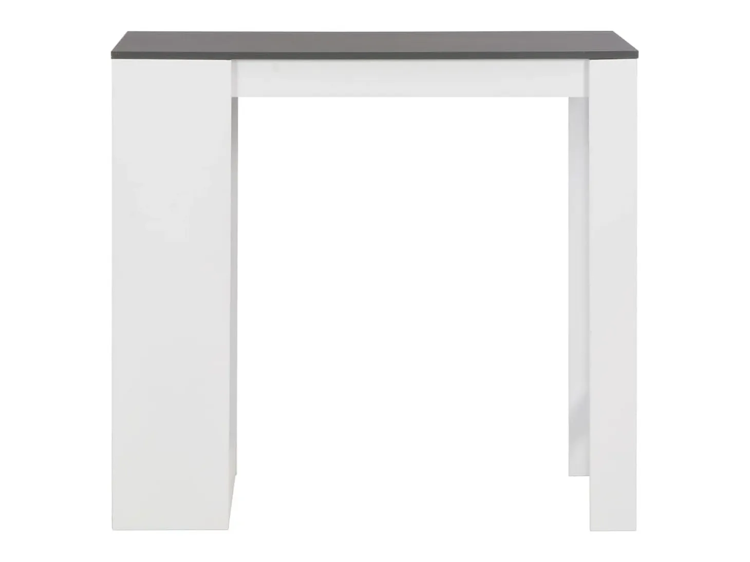 Mesa alta de cocina con estantería blanca 110x50x103 cm ES251939