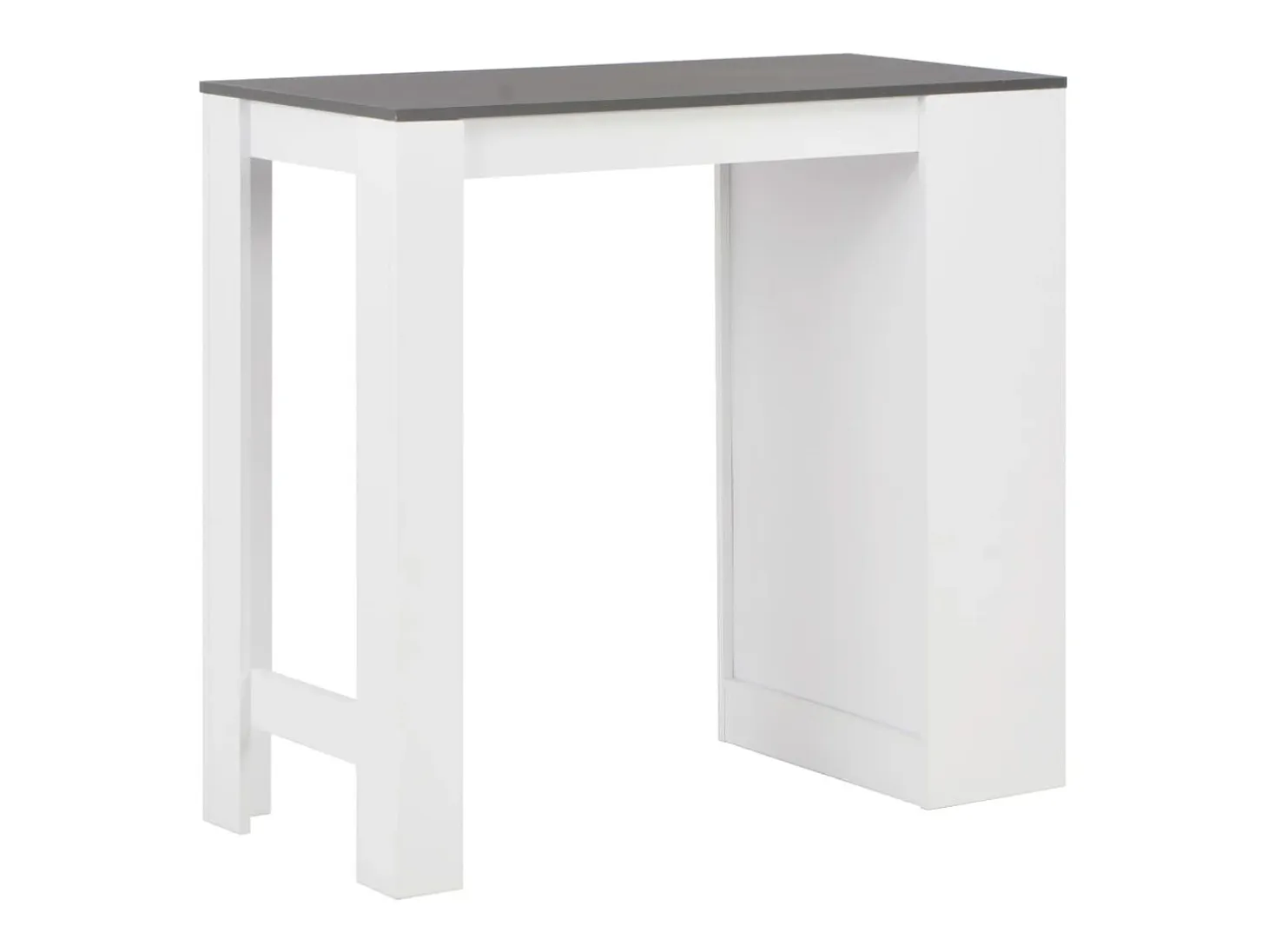 Mesa alta de cocina con estantería blanca 110x50x103 cm ES251939