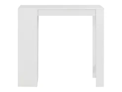 Mesa alta de cocina con estantería blanco 110x50x103 cm ES119585