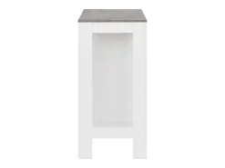 Mesa alta de cocina con estantería blanca 110x50x103 cm ES160225