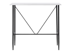 Mesa alta de cocina MDF blanco 120x60x110 cm