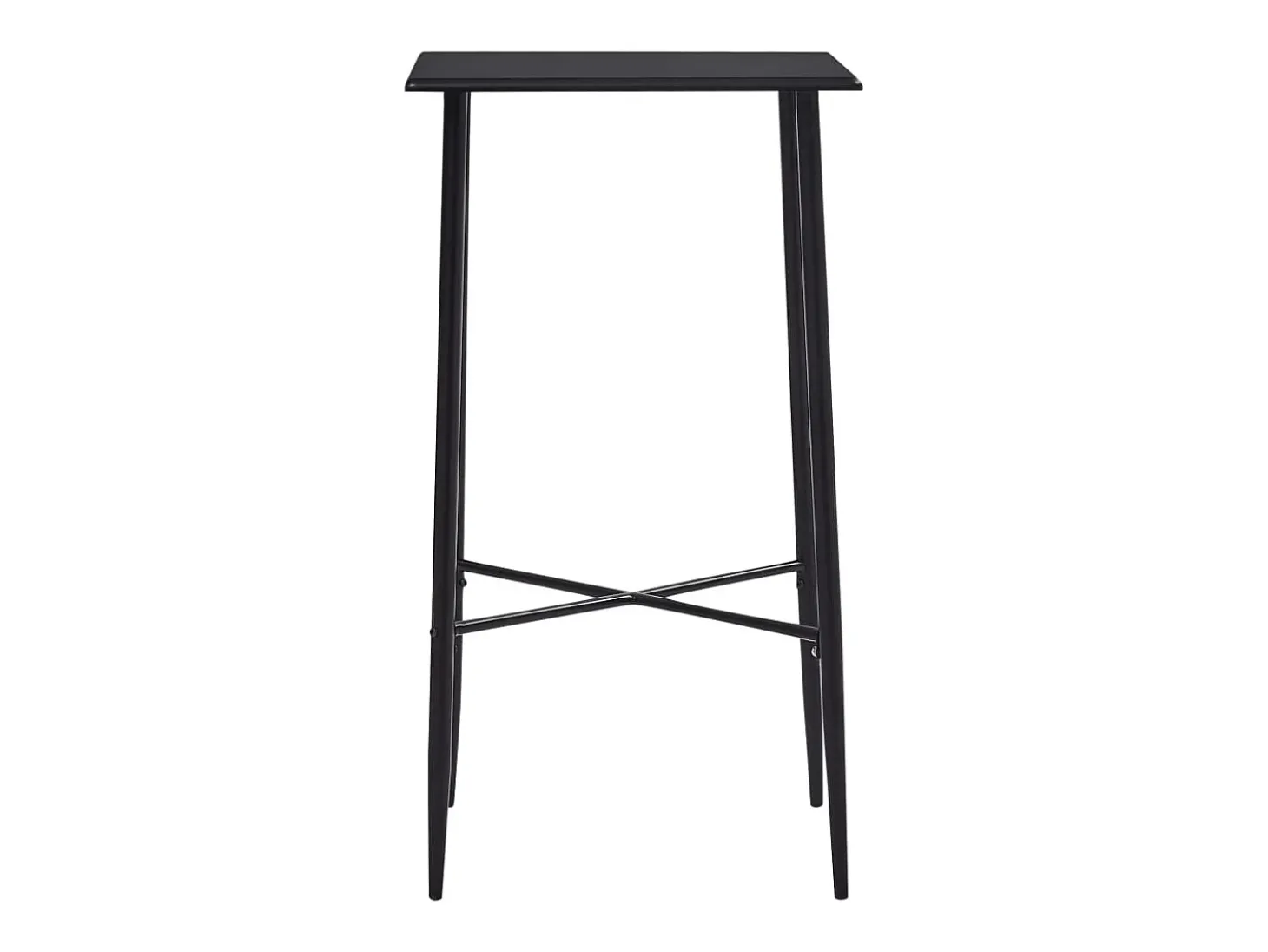 Mesa alta de cocina MDF negro 60x60x111 cm ES589153